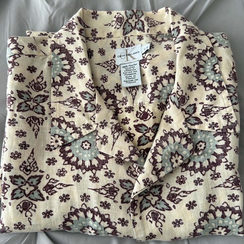 Calvin Klein Jeans Linen Button Down